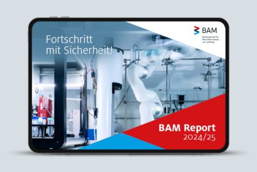 The new BAM Report shows in around 60 pages how BAM, as a federal research organization, contributes to “progress with safety”. The new BAM Report shows in around 60 pages how BAM, as a federal research organization, contributes to “progress with safety”.
