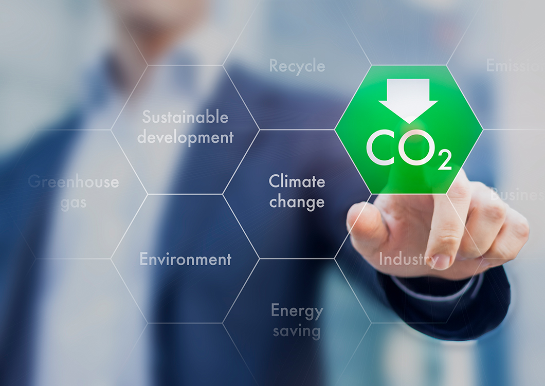 Grafik zur Reduktion von CO2