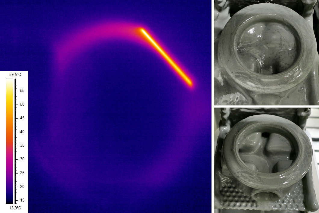 Paper of the month 2/2020: Focus area Infrastructure Thermal imaging during manufacturing and finished part being lifted from the suspension