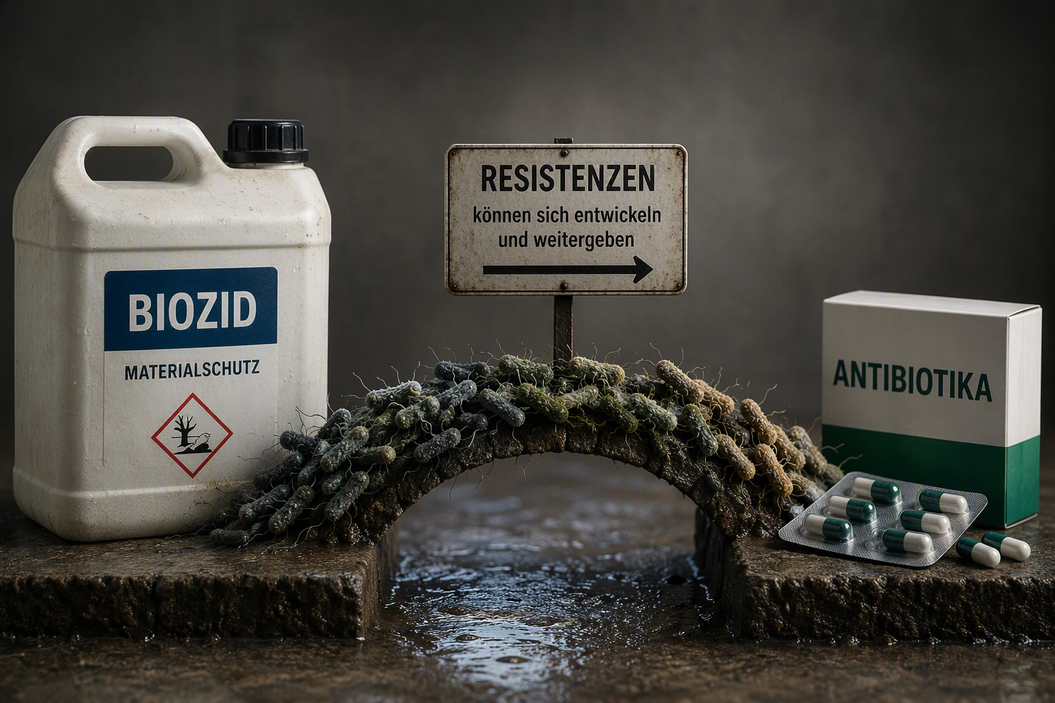 Resistance of microorganisms to biocides can alter their susceptibility to and adaptability in response to antibiotics.