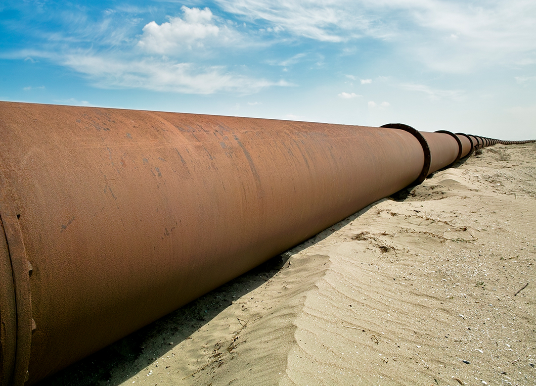 Corroded pipeline