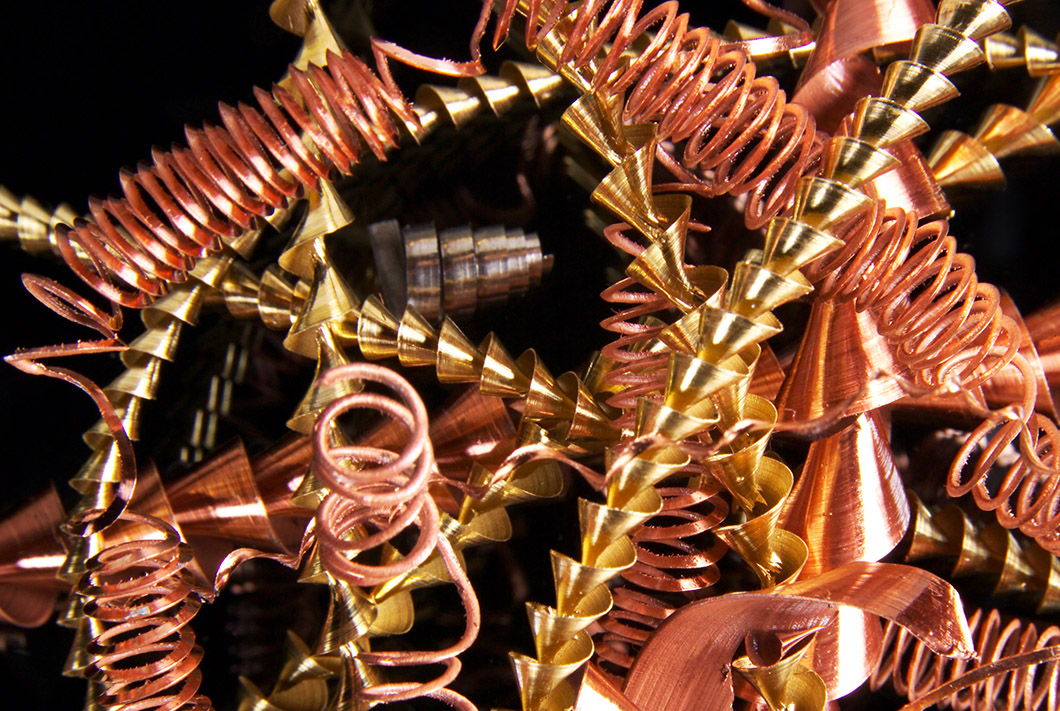 Metal filings with copper