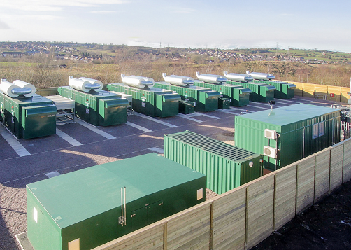 Photography of a facility to compensate for fluctuations in the power grid.