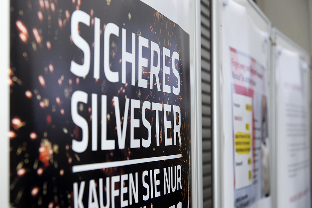 Plakat sicheres Silvester