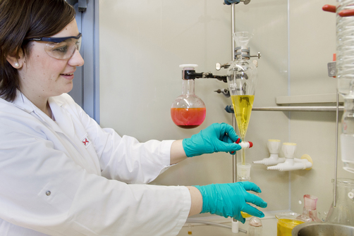 Elina Andresen arbeitet zusammen mit Dr. Michael Sch&auml;ferling und ist im Rahmen einer von der DFG gef&ouml;rderten Doktorarbeit f&uuml;r die Synthese von fluoreszierenden Indikatorfarbstoffen und deren Anbindung an Nanopartikel zust&auml;ndig.