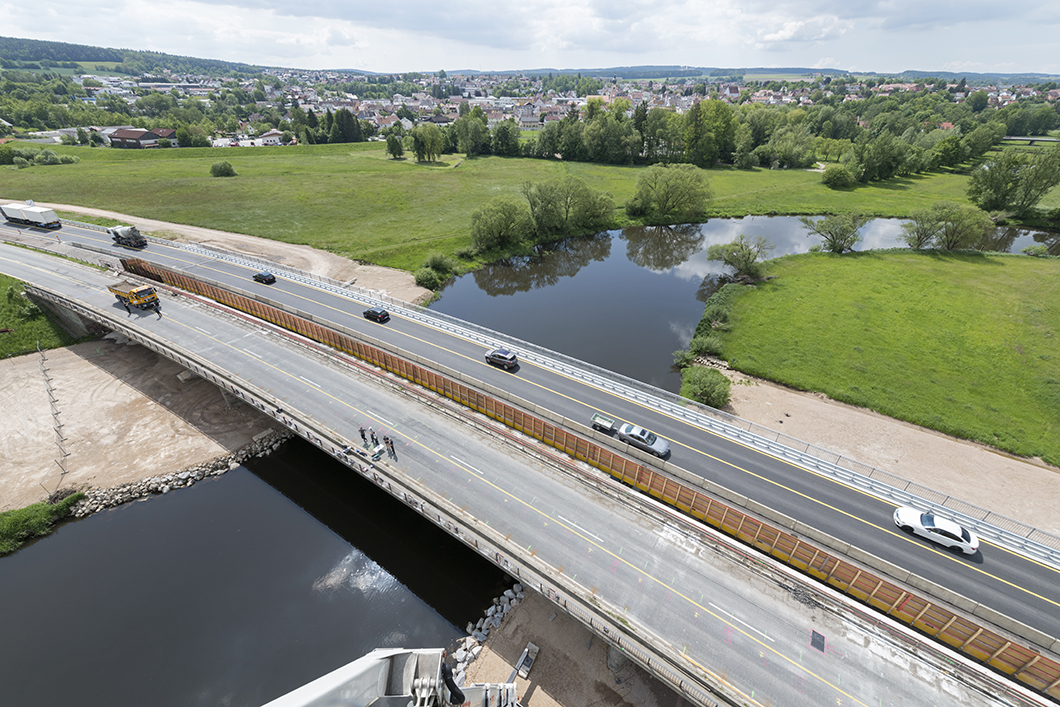 Bridge with traffic
