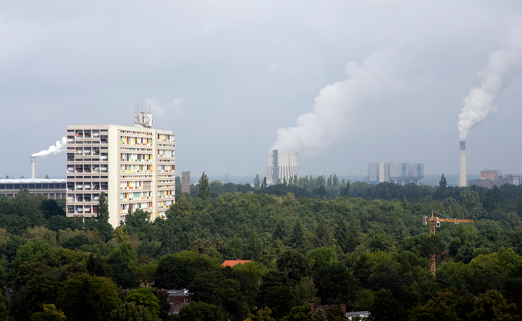 Apartment block built by architect Le Corbusier Apartment block