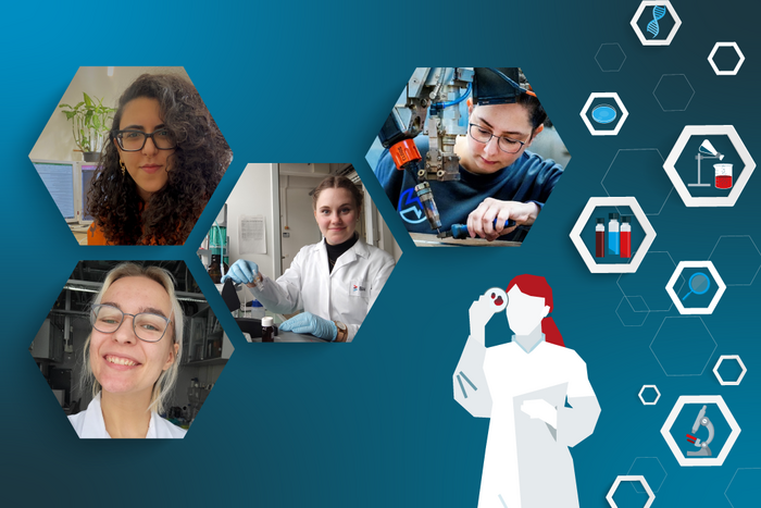 Collage of female scientists at BAM
