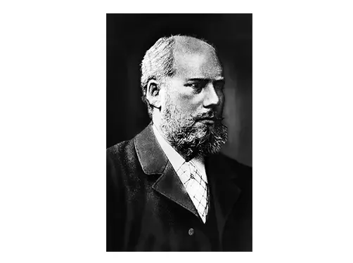 Schwarz-wei&szlig; Portr&auml;t von Adolf Martens.