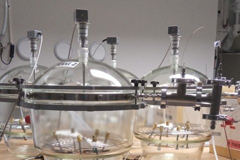 Exposure chambers in which passive samplers were exposed to a VOC/SVOC reference atmosphere for at least 7 days