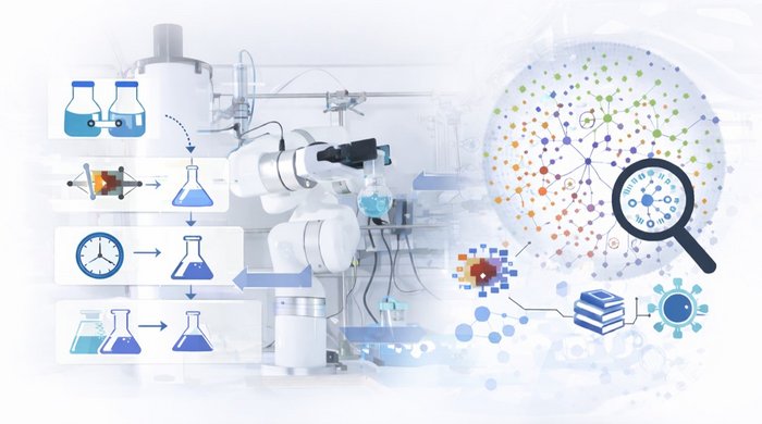Semantic descriptions make processes, data and knowledge from chemical syntheses machine-actionable in autonomous laboratories.