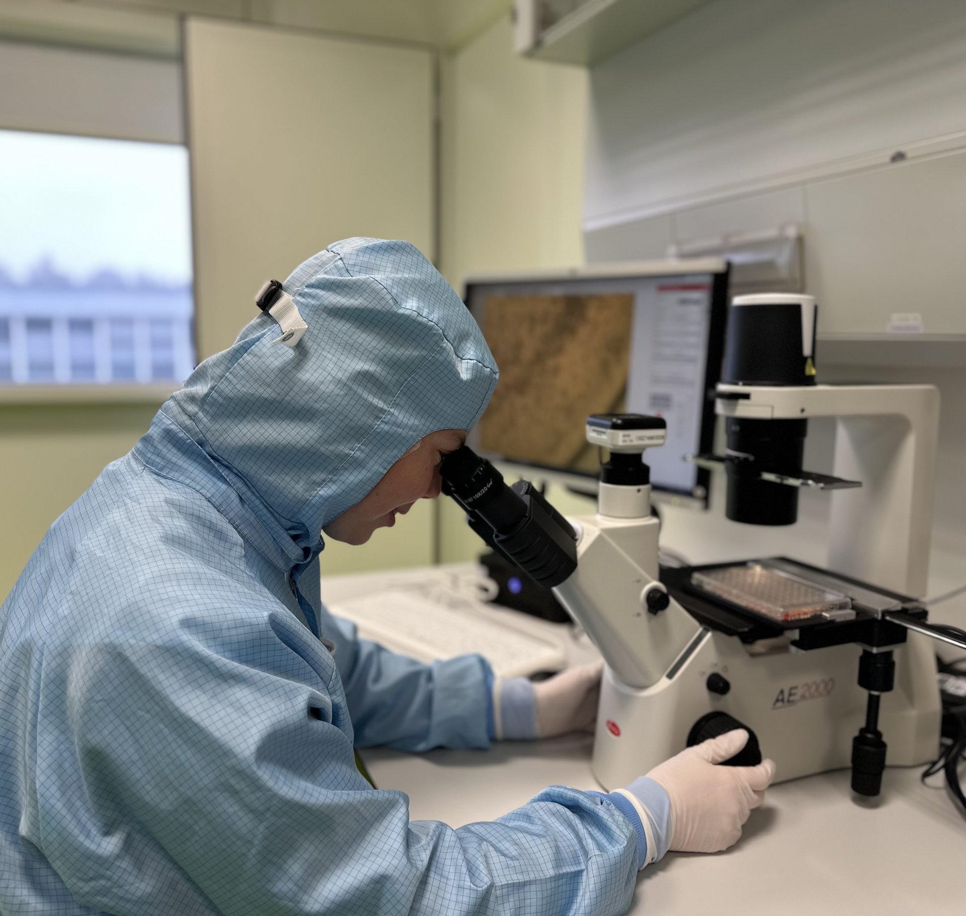 Mykotoxin-Multiplex-Assays: Innovative Detektion neu aufkommender Mykotoxine in Lebensmitteln Eine Frau blickt in einem Labor durch ein Mikroskop