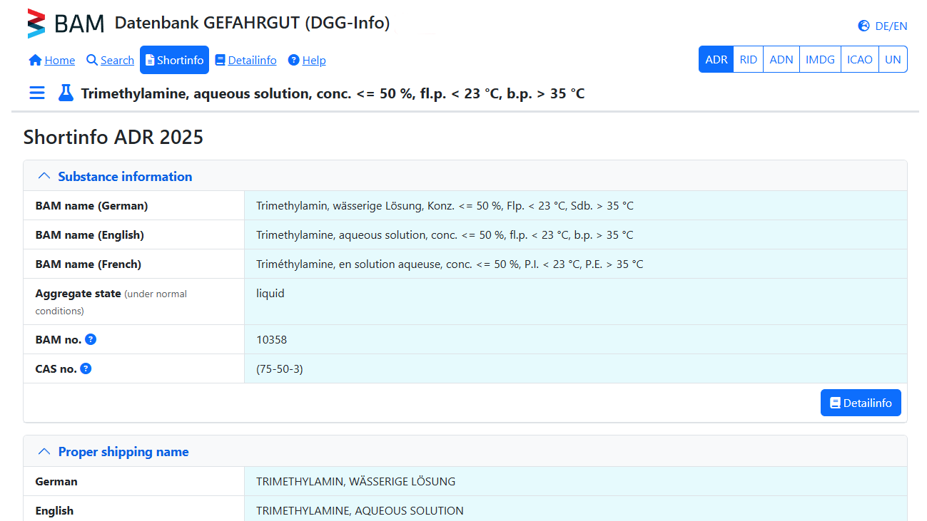 Screenshot of Shortinfo in DGG-Info Tile preview