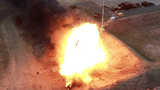 Luftaufnahme des Feuerballs.  Kachel Vorschau