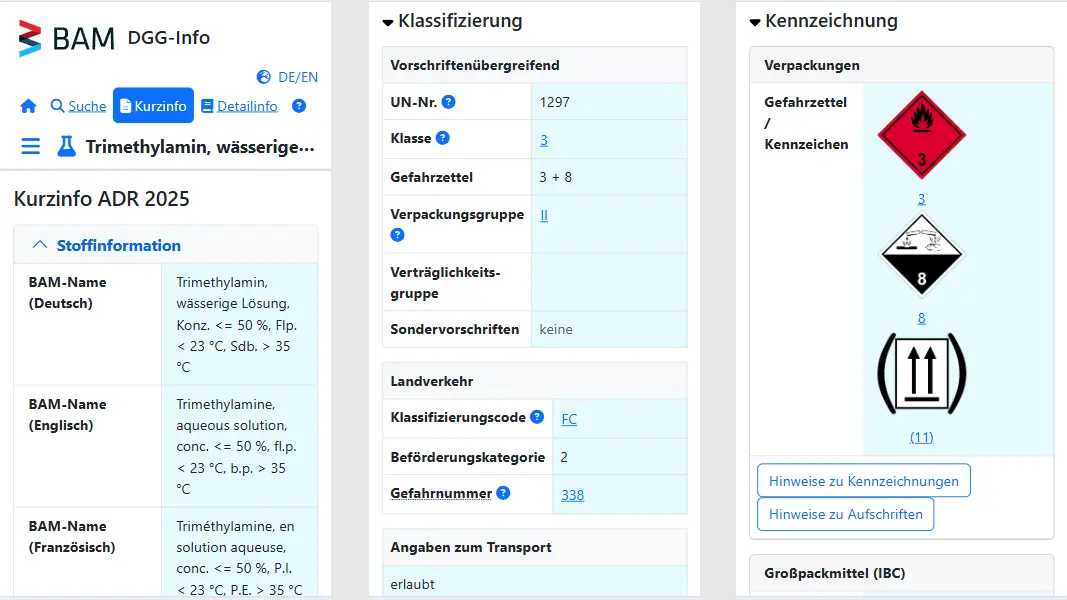 Screenshots der mobilen Ansicht der DGG-Info