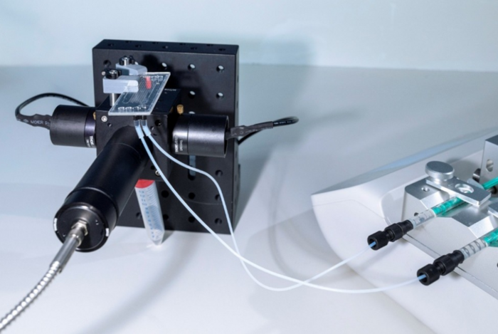 Opto-mikrofluidisches System zum Nachweis von PFAS mit molekular geprägten Polymerpartikeln