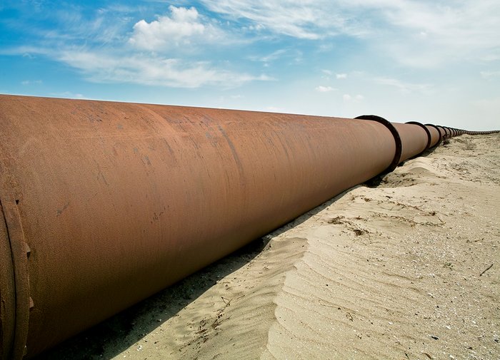 Corroded pipeline
