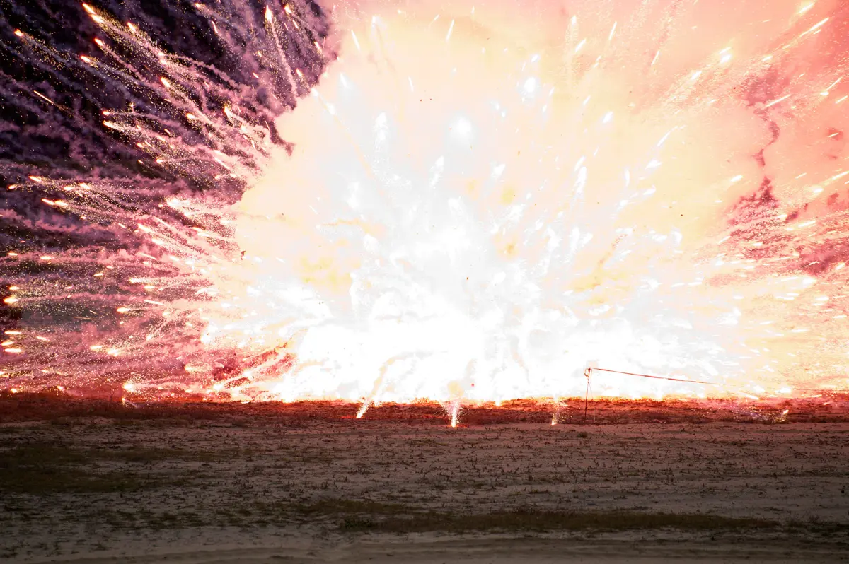 Bild: Videoausschnitt Explosion