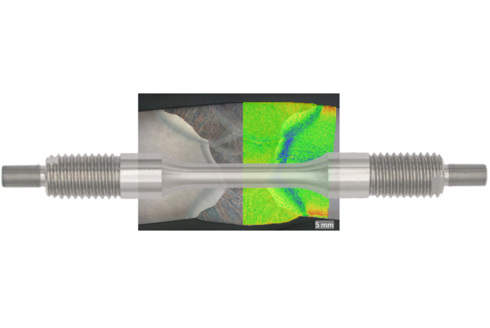 Paper o the month 03/2025: TF Energy Metallographic cross-section of the weld seam with hardness measurement and extraction position of the cross-weld tensile specimen.