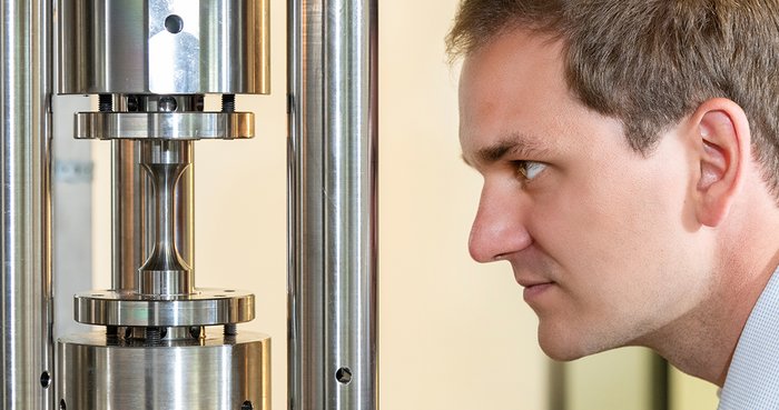Testaufbau für neue Wasserstoff-Prüftechnik