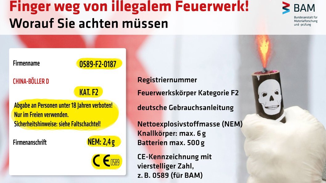 Infografik: Finger weg von illegalem Feuerwerk