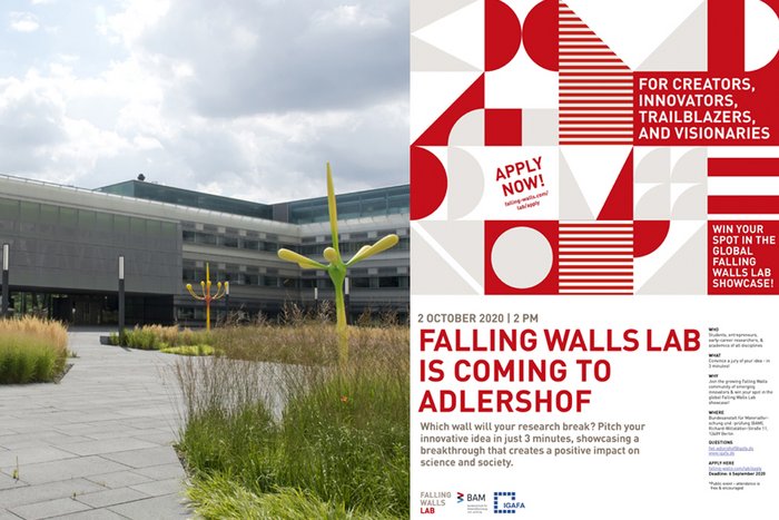 Falling Walls Lab an der BAM in Adlershof: Jetzt noch bis zum 6. September bewerben Falling Walls Lab an der BAM in Adlershof 2020