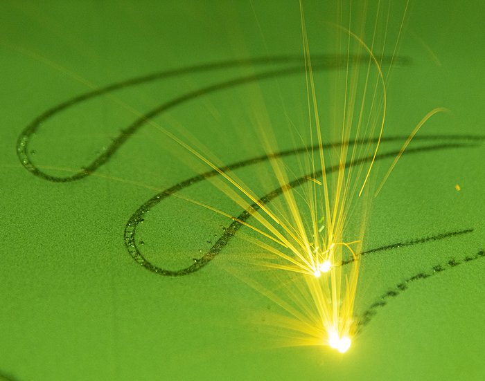 Bauprozess in der additiven Fertigung Additive Fertigung, Laserstrahl