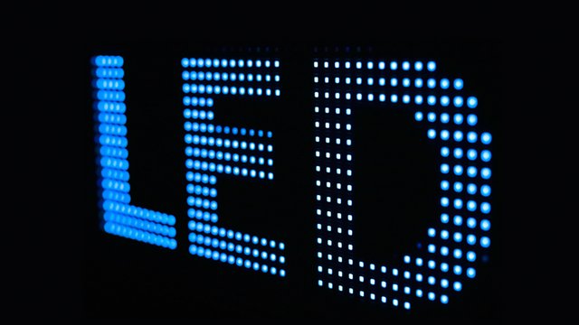 Glowing LEDs form a logo. Tile preview