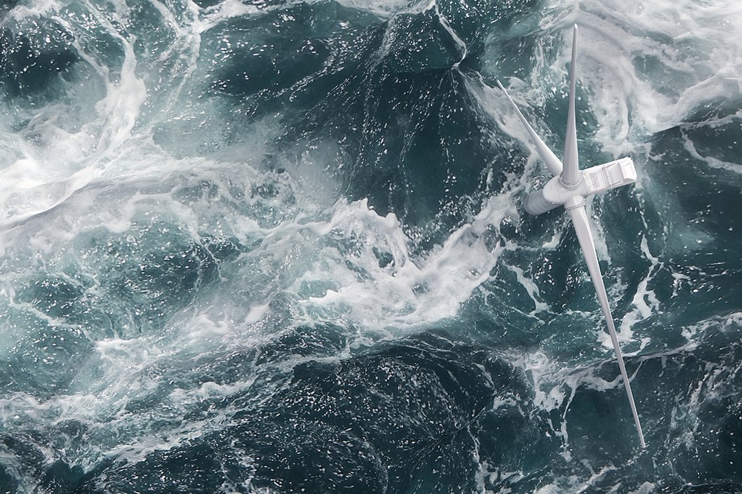 Wind turbine in the sea