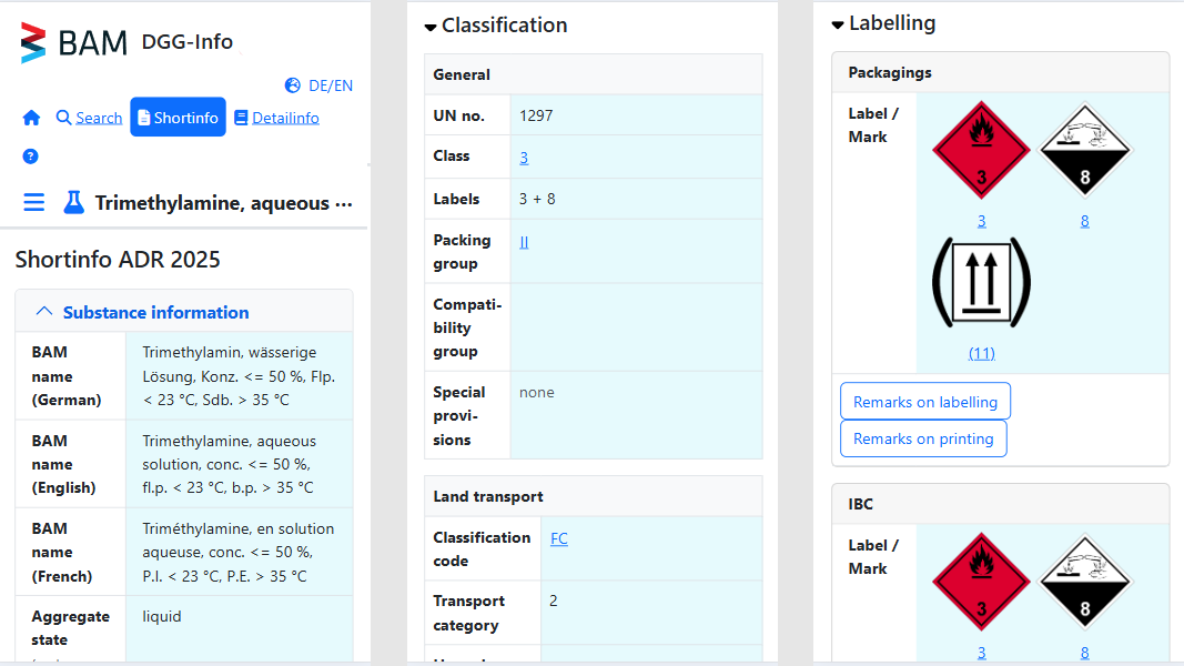 Screenshots of mobile View in DGG-Info Tile preview