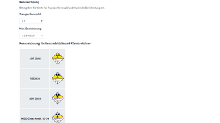 Screenshot vom Modul f&uuml;r radioaktive Stoffe Thema Kennzeichnung Kachel Vorschau