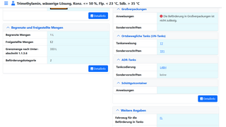 Screenshot der Kurzinfo aus der DGG-Info Kachel Vorschau