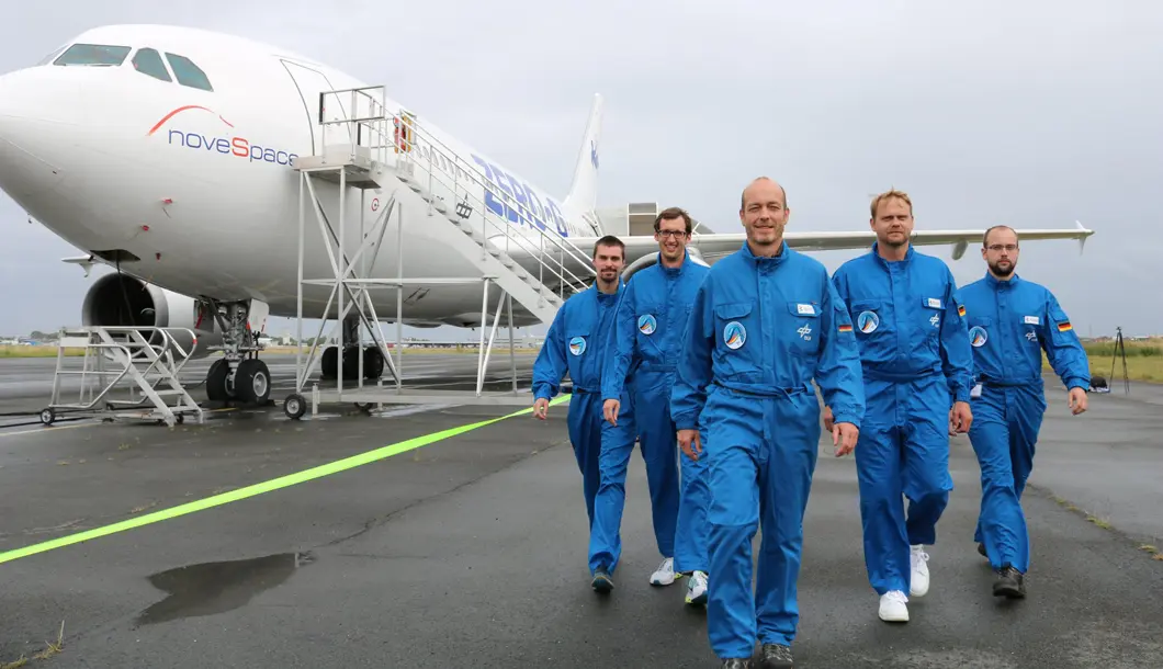 Ready for take-off: Das Team von Prof. Jens G&uuml;nster freut sich auf den Start der 30. Parabelflugkampagne des DLR!