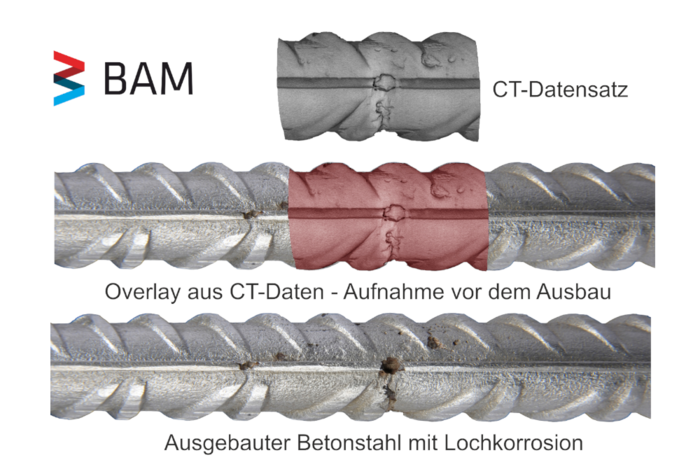Non-destructive quantification of pitting corrosion on reinforcing steel in cracked concrete test specimens using computed tomography examination