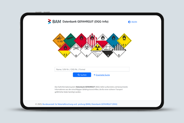 Gefahrgut-Datenbank: BAM öffnet Angebot als kostenfreien Service
